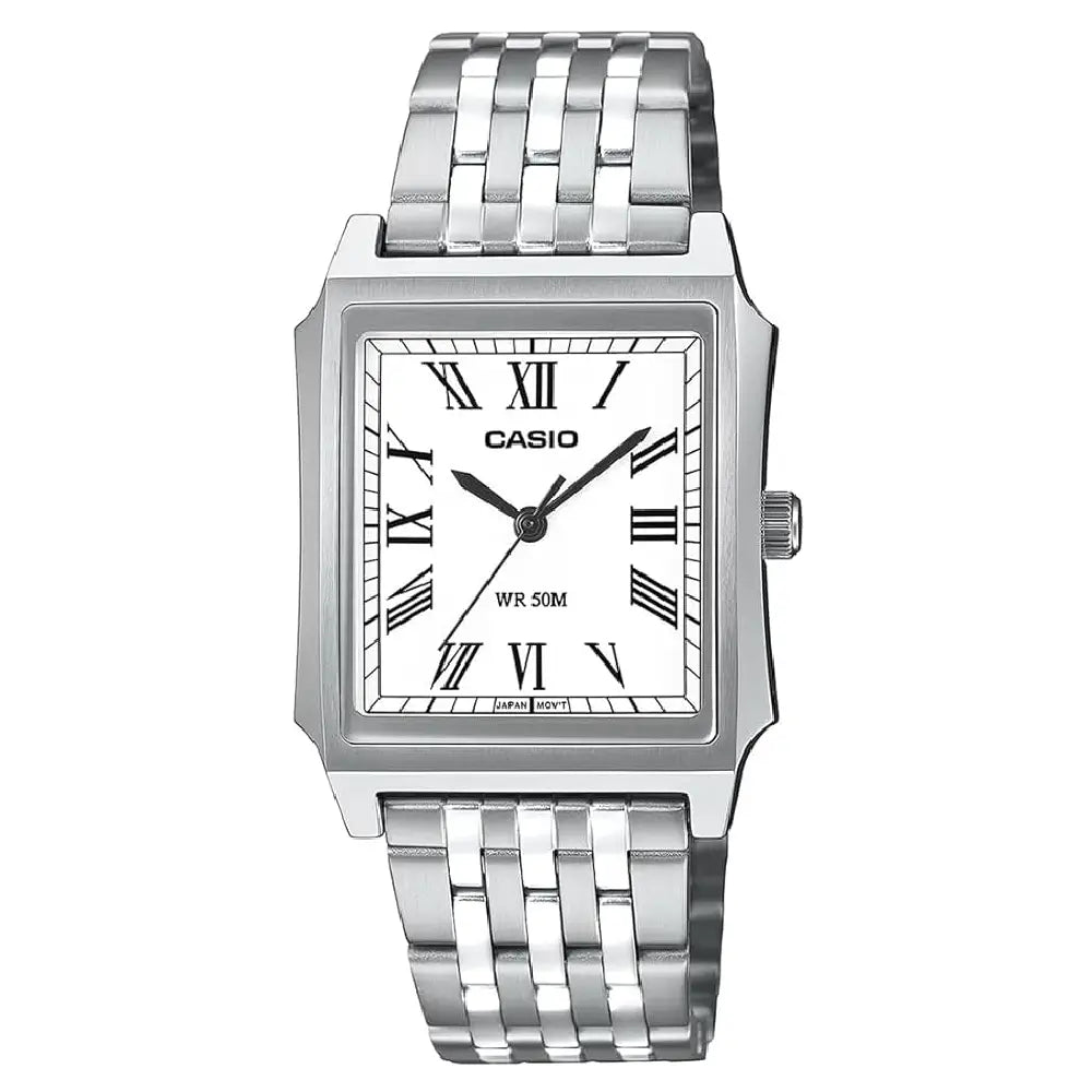 Casio Collection Analog MTP-B190D-7BVDF White Dial Stainless Steel Men's Watch