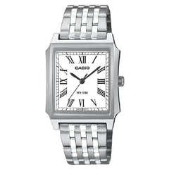 Casio Collection Analog MTP-B190D-7BVDF White Dial Stainless Steel Men's Watch