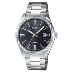 Casio Collection Analog MTP-1302D-1A1VDF Black Dial Stainless Steel Men's Watch