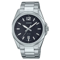Casio Enticer MTP-E725D-1AVDF Date Analog Black Dial Stainless Steel Men's Watch