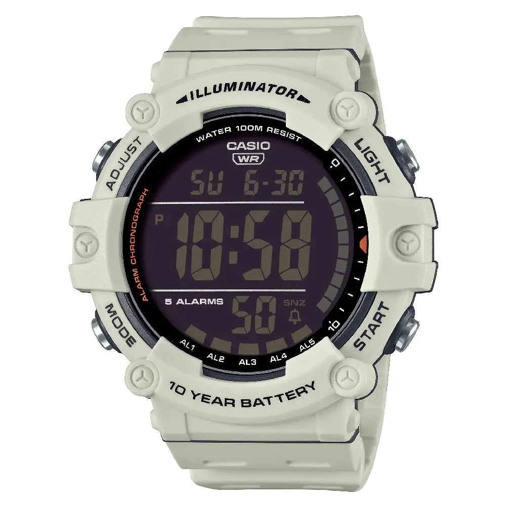 Casio Youth Digital Wide Face AE-1500WH-8B2 Grey Digital Dial Resin Strap Men's Watch