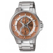 Casio Beside Analog BEM-304D-5AVDF Brown Dial Stainless Steel Men's Watch