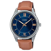 Casio Enticer MTP-V005L-2B5UDF Classic Analog Blue Dial Leather Strap Men's Watch