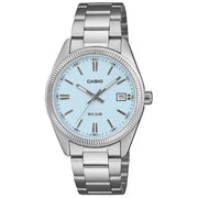Casio Enticer Quartz Fluted 35mm UTP-1302PD-2A2VDF Sky Blue Dial Stainless Steel Unisex Watch