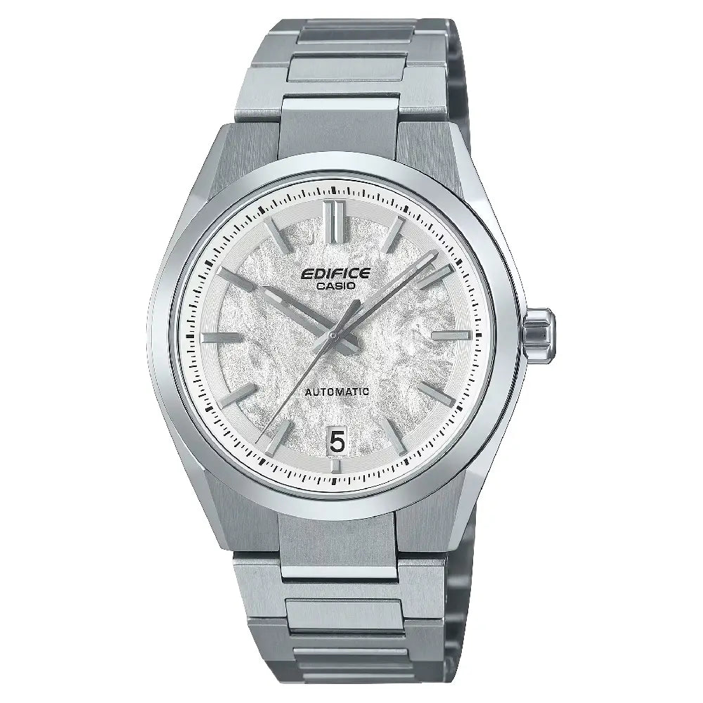 Casio Edifice Automatic EFK-100YD-7A White Texture Dial 39mm Stainless Steel Men's Watch