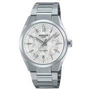 Casio Edifice EFK-100YD-7A 39mm automatic white texture dial stainless steel mens watch