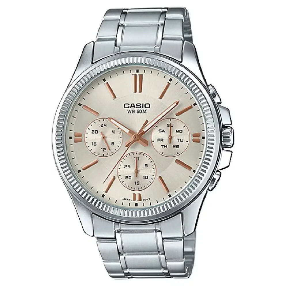 Casio Collection Analog MTP-1375D-7A2VDF Silver Dial Stainless Steel Men's Watch