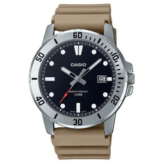 Casio Enticer MTP-VD01-5EVUDF Date Analog Black Dial Resin Strap Men's Watch