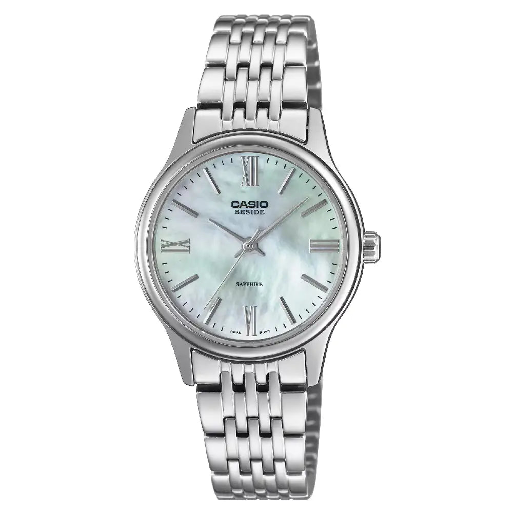 Casio BLS-100D-2A Beside Sapphire blue dial women’s watch stainless steel