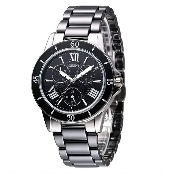 Orient Stylish Chronograph SUT0F004B0 Black Dial Ceramic Women's Watch