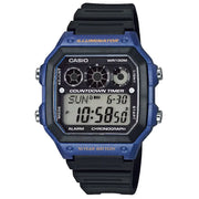 Casio Sports Timer Digital AE-1300WH-2AVDF Black Dial Resin Strap Men's Watch