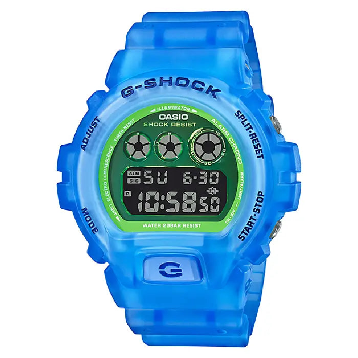 Casio G Shock Digital "Color Skeleton" DW-6900LS-2 Translucent Blue Resin Strap Men's Watch