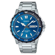 Casio MTD-125D-2A1VDF blue dial stainless steel men’s watch