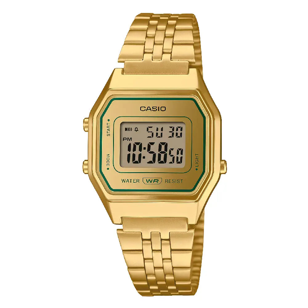 Casio Vintage Digital LA680WEGV-9ADF Gold Dial Stainless Steel Women's Watch