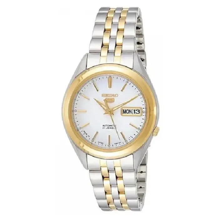 Seiko 5 Automatic SNKL24J1 White Dial Two-Tone 38mm Stainless Steel Men's Watch