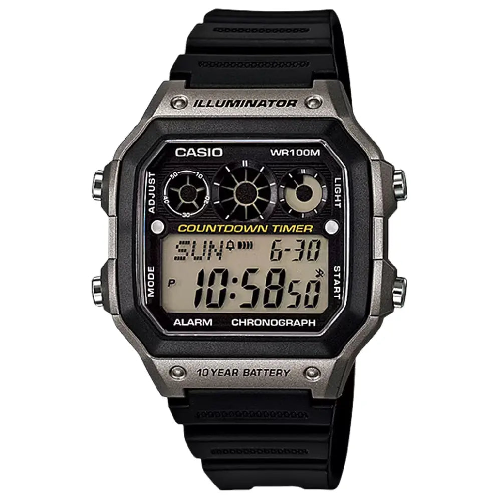 Casio Sports Timer Digital AE-1300WH-8AVDF Black Dial Resin Strap Men's Watch
