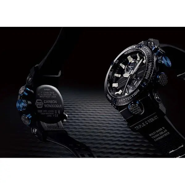 Casio G-Shock Gravitymaster "Carbon Monocoque" GWR-B1000-1A1 Black & Blue Dial 46.4mm Carbon Fiber Men's Watch