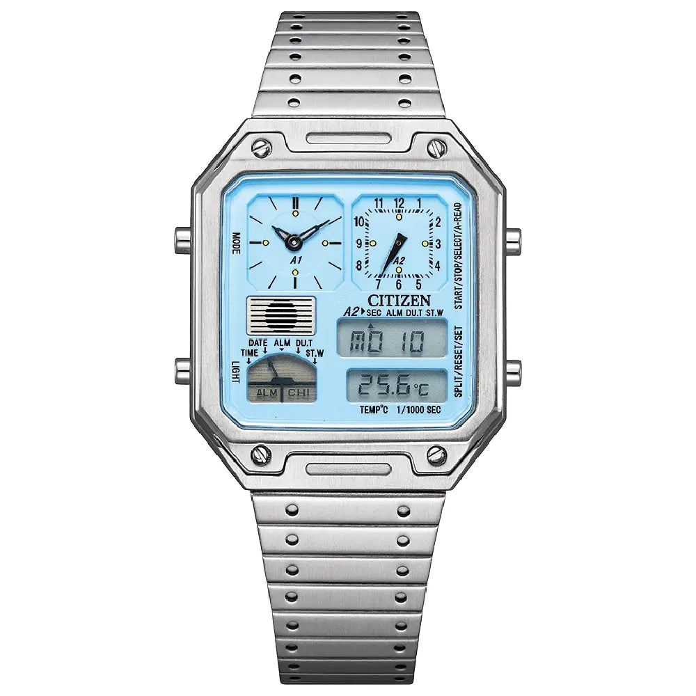 Citizen JG2120-73L aqua blue dial 33.4mm stainless steel men's watch