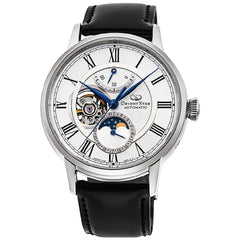 Orient Star Classic Moon Phase Open Heart Automatic RE-AY0106S00B White Dial 41mm Stainless Steel Men's Watch
