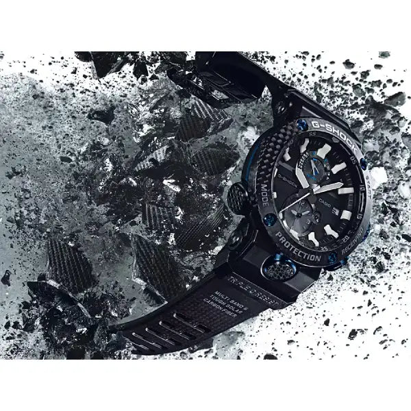 Casio G-Shock Gravitymaster "Carbon Monocoque" GWR-B1000-1A1 Black & Blue Dial 46.4mm Carbon Fiber Men's Watch