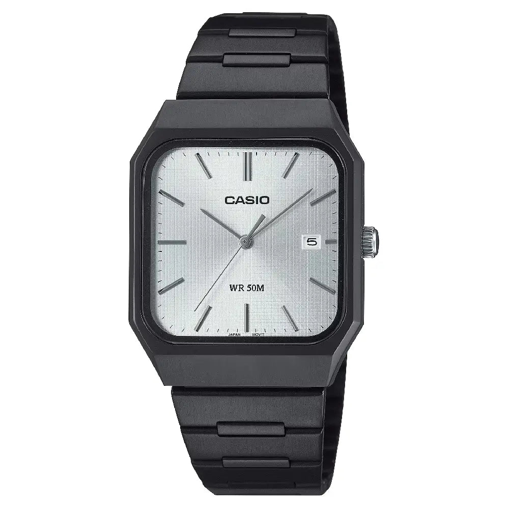 Casio Collection Analog MTP-B185B-7AVDF Silver Dial Stainless Steel Men's Watch
