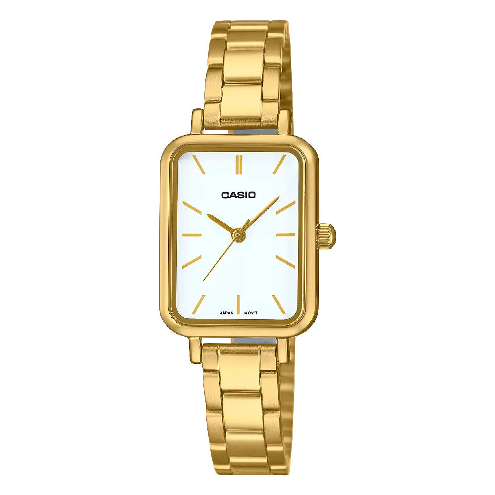 Casio Enticer Ladies Analog LTP-V009G-7E White Dial Stainless Steel Women's Watch