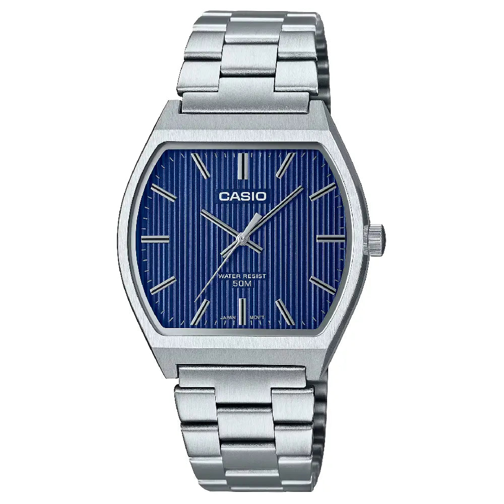Casio Collection Analog MTP-B140D-2AVDF Blue Dial Stainless Steel Men's Watch
