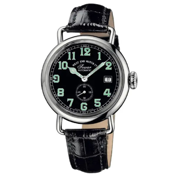 West End  Sowar 1916 Automatic 6832.10.3245NNO Black Dial & Leather Strap Men's Watch