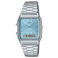 Casio Analog-Digital AQ-230A-2A1MQY Blue Dial Stainless Steel Unisex Watch
