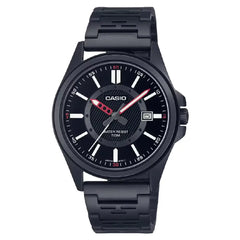 Casio Enticer MTP-E700B-1EVDF Date Analog Black Dial Stainless Steel Men's Watch