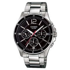 Casio Collection Analog MTP-1374D-1AVDF Black Dial Stainless Steel Men's Watch