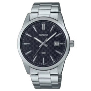Casio Enticer MTP-VD03D-1AUDF Date Analog Black Dial Stainless Steel Men's Watch