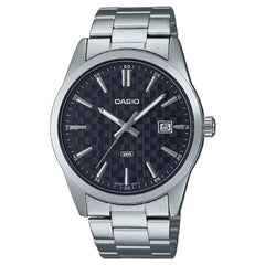 Casio Enticer MTP-VD03D-1AUDF Date Analog Black Dial Stainless Steel Men's Watch