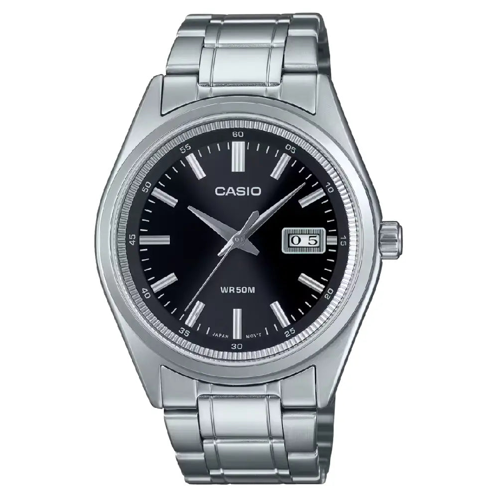 Casio Collection Analog MTP-B180D-1A1VDF Black Dial Stainless Steel Men's Watch