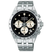 Seiko Selection Chronograph SBTR047 Quartz "Neo Vintage" Black Dial 41mm Stainless Steel Men's Watch