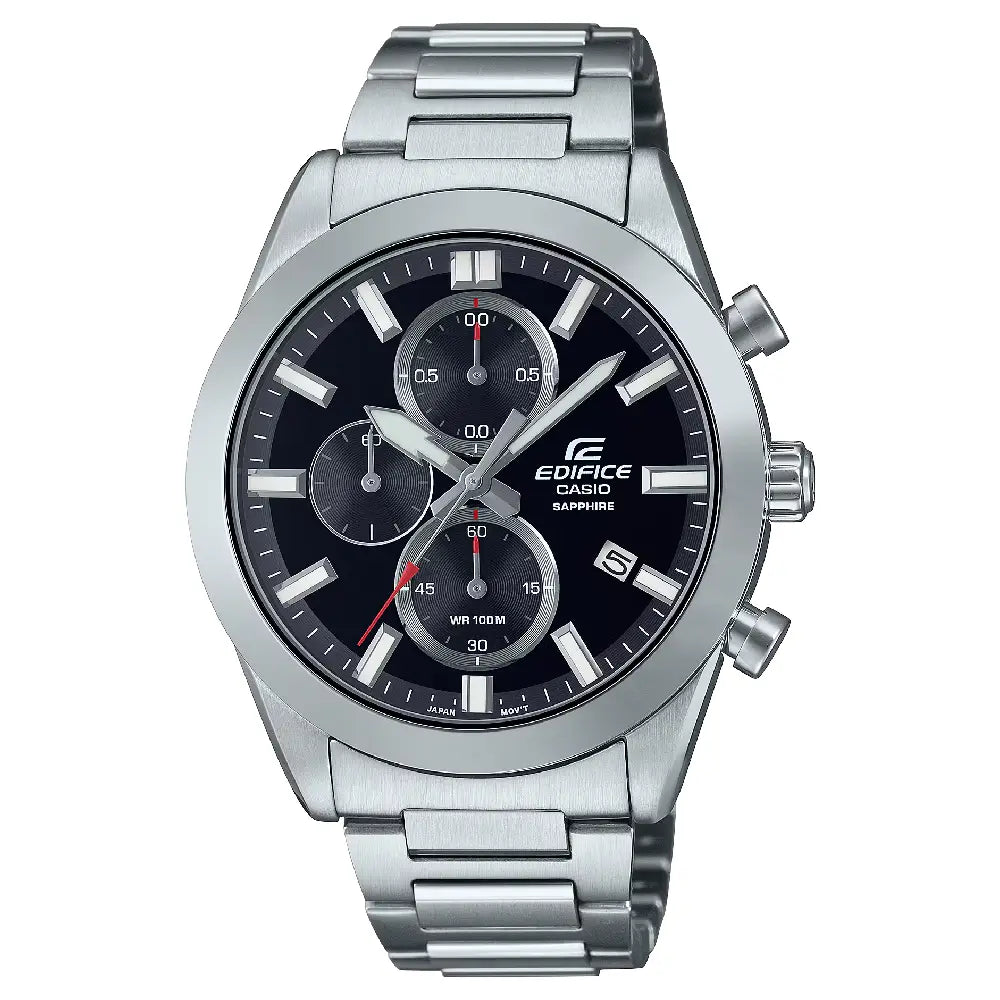 Casio Edifice Analog EFB-710D-1AVUDF Chronograph Black Dial 42.3mm Stainless Steel Men's Watch