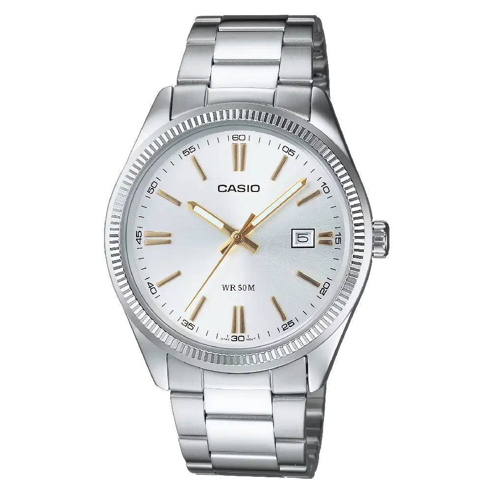 Casio Collection Analog MTP-1302D-7A2VDF Silver Dial Stainless Steel Men's Watch