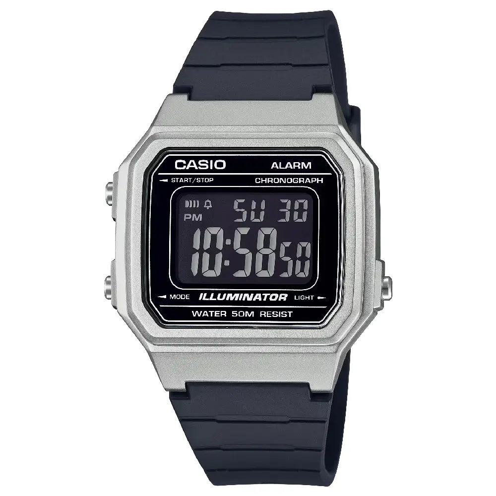 Casio Digital W-217HM-7AVDF-7BVDF Black Display Resin Strap Men's Watch