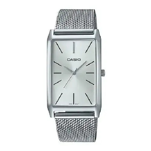 Casio Enticer Ladies Analog LTP-E156M-7ADF Silver Dial Stainless Steel Women's Watch