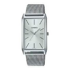 Casio Enticer Ladies Analog LTP-E156M-7ADF Silver Dial Stainless Steel Women's Watch