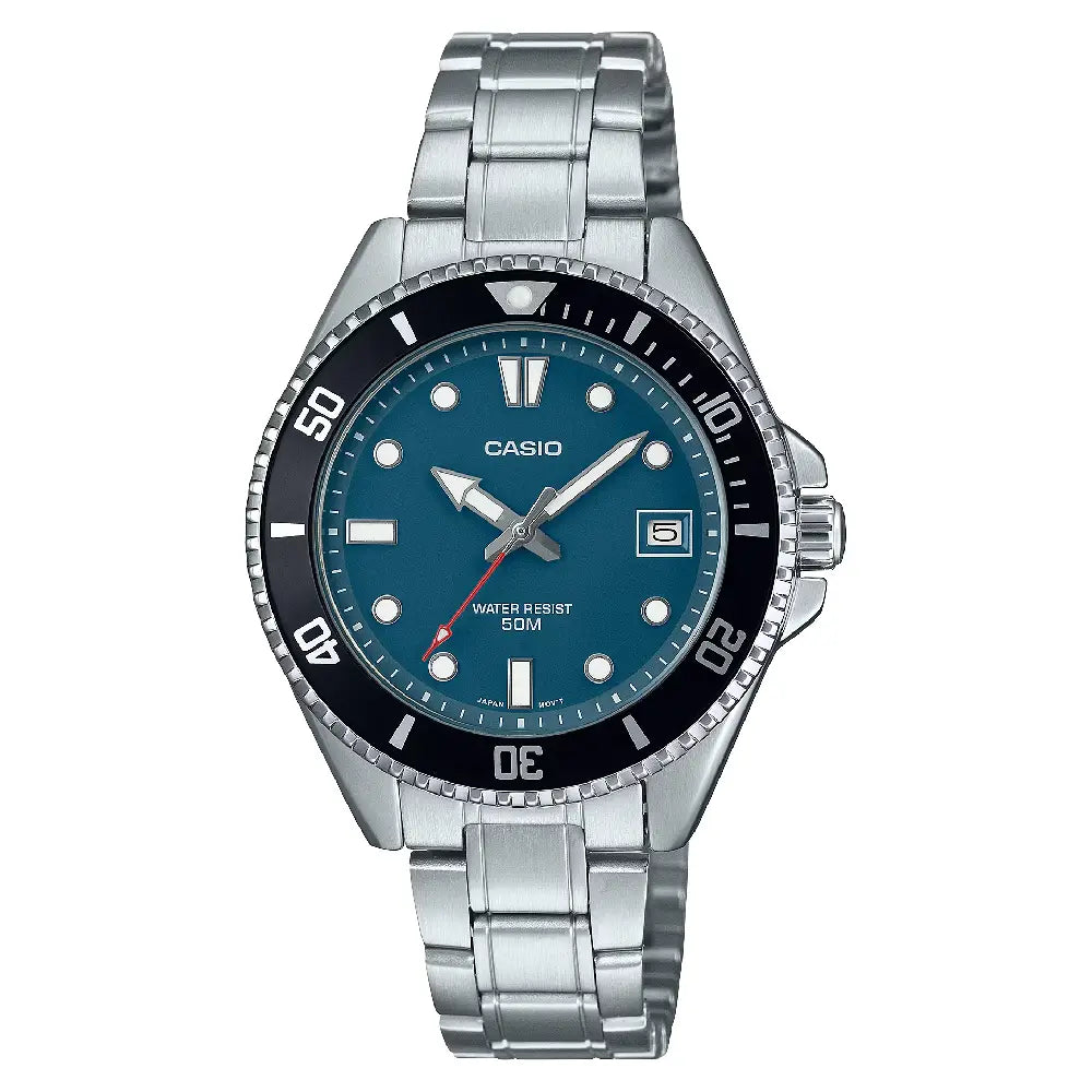 Casio Diver's MDV-10D-2A1VDF Analog Blue Dial Stainless Steel Men's Watch