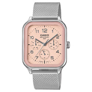 Casio Classic Analog Multi-Dial MTP-M306M-4A Pink Dial 40mm Stainless Steel Men's Watch