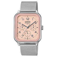 Casio Classic Analog Multi-Dial MTP-M306M-4A Pink Dial 40mm Stainless Steel Men's Watch