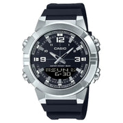 Casio Analog-Digital World Time AMW-870-1AVDF Black Dial Resin Strap Men's Watch
