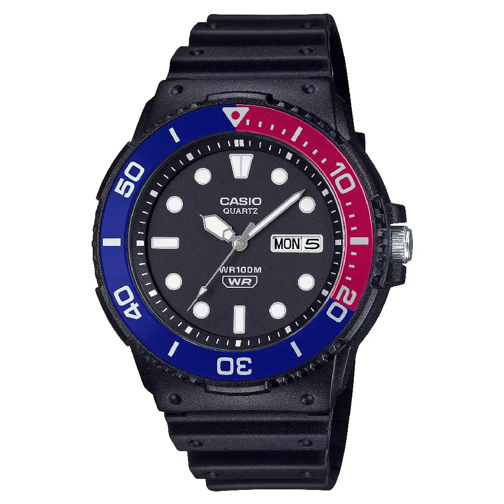 Casio MRW-230H-1E2VDF men's watch black dial resin strap