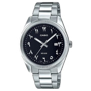 Casio Rare Classic MTP-1302D-1B3 Analog Black Arabic Dial Stainless Steel Men's Watch