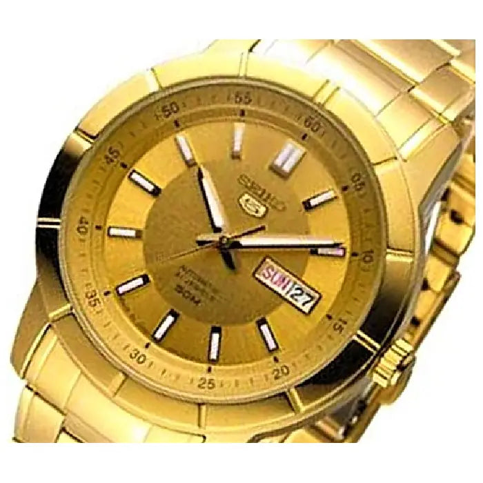 Seiko SNKN62K1 gold-tone stainless steel men's watch dial