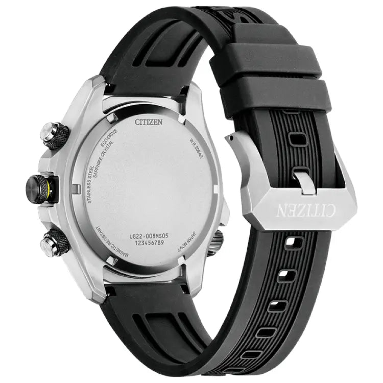 Citizen Promaster Land JV1007-07E Ani-Digi Eco-Drive Black Dial 44mm Rubber Strap Men's Watch