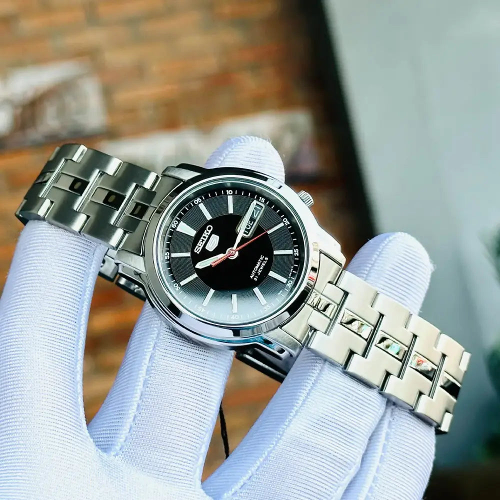 Seiko 5 SNKL83K1 black dial 38mm stainless steel men's watch