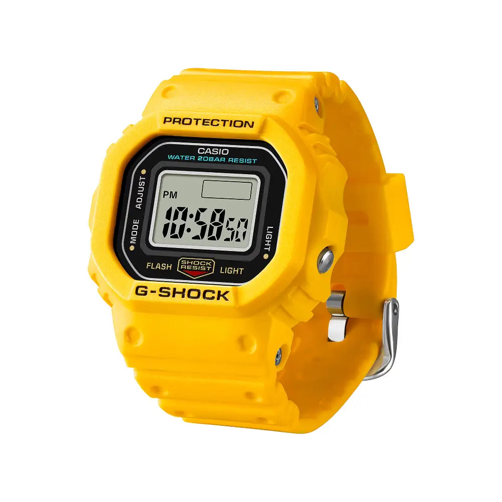 Casio G Shock Digital "G-SHOCK Nano" Ring Watch DWN-5600-9JR Digital Dial Yellow Bio-Based Resin Strap Men's Watch